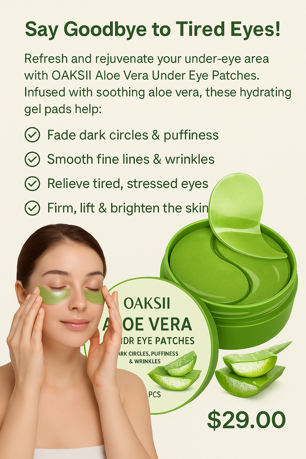 OAKSII Aloe Vera Eye Patches