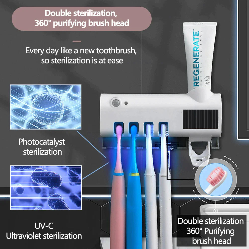 UV Light Toothbrush Cleaner & Dispenser