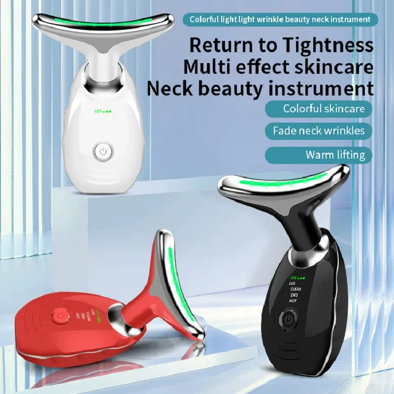 LED Photon Therapy Neck & Face Lifting Massager