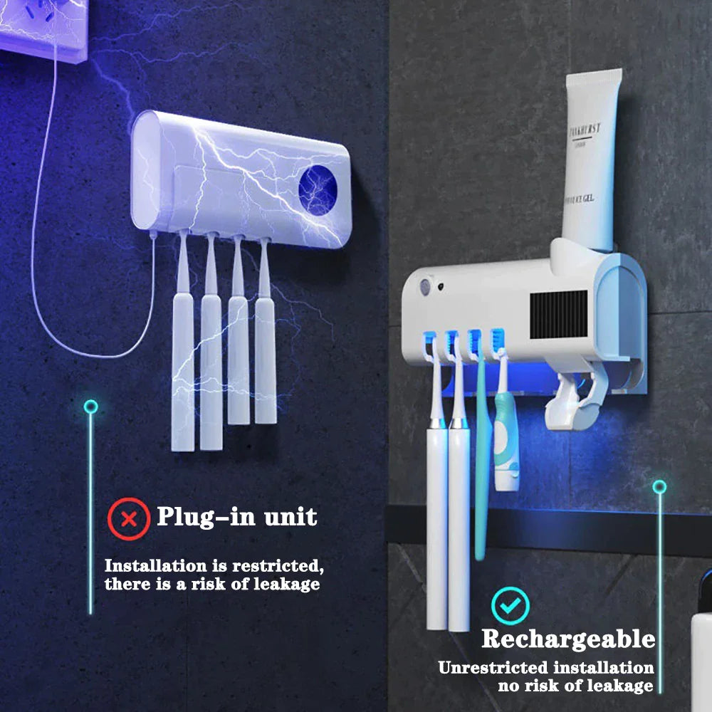 UV Light Toothbrush Cleaner & Dispenser