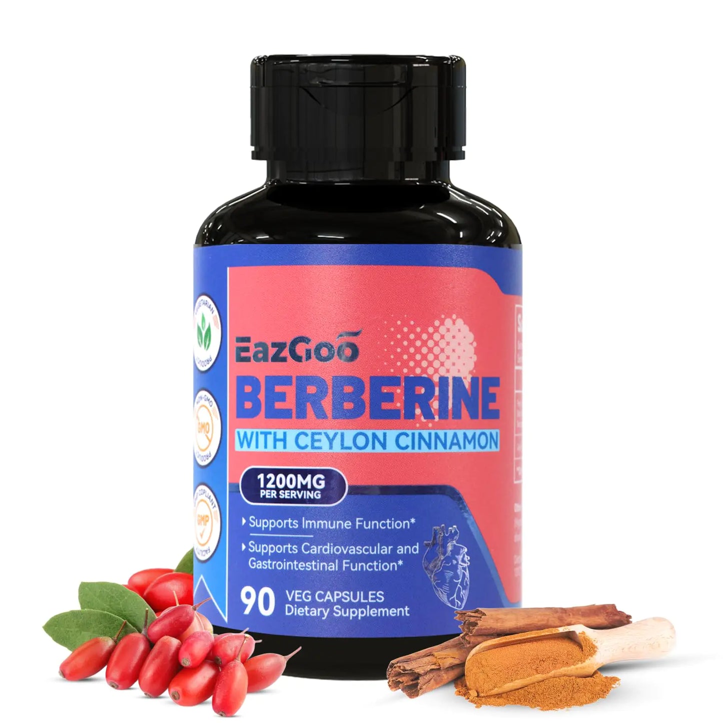 EAZGOO Berberine 1200mg with Cinnamon