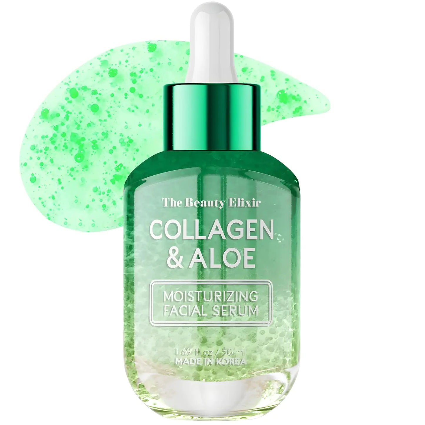 Beauty Elixir Aloe & Collagen Face Serum – Hydrate, Firm & Anti-Aging, 1.69 oz
