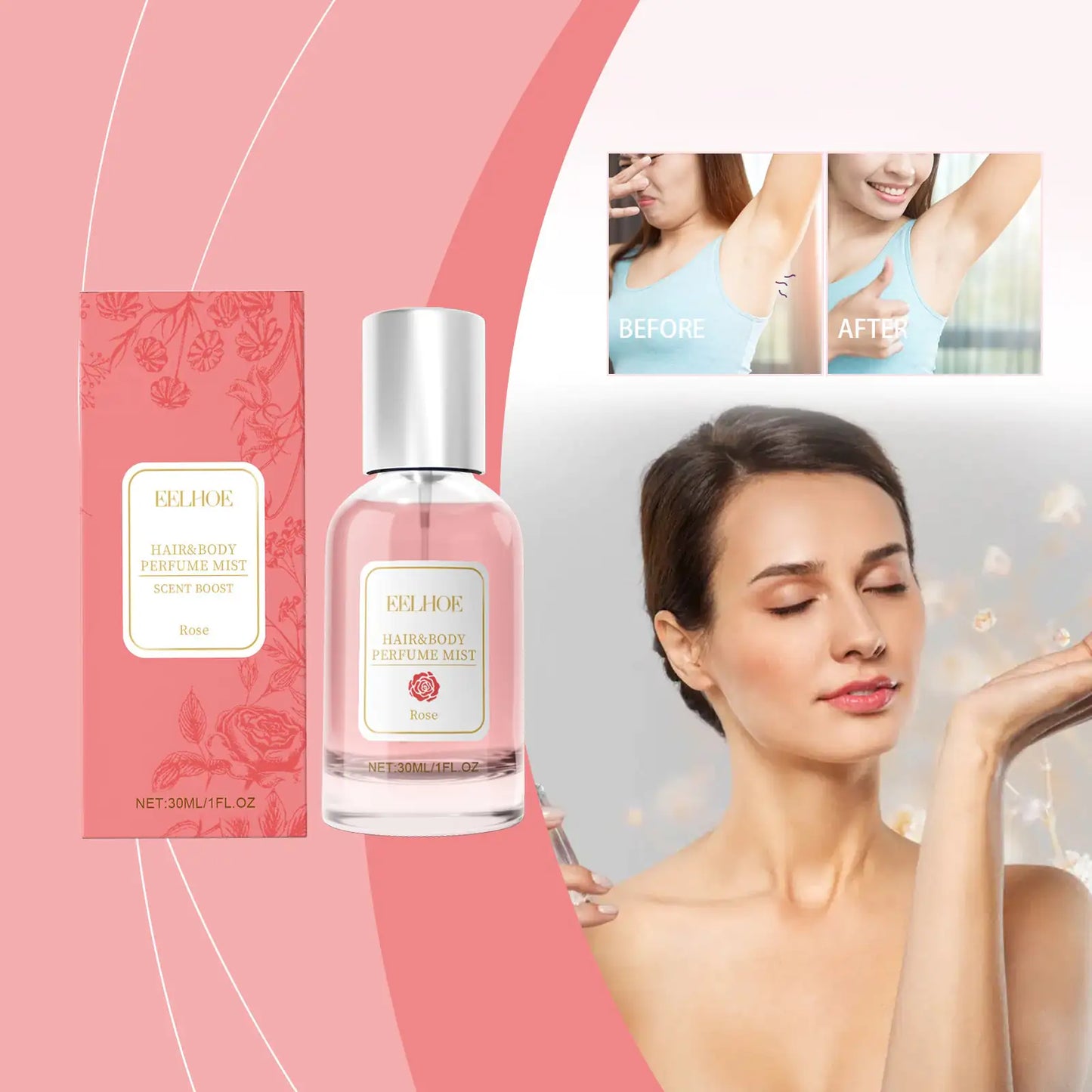 EELHOE Rose Body Perfume Spray